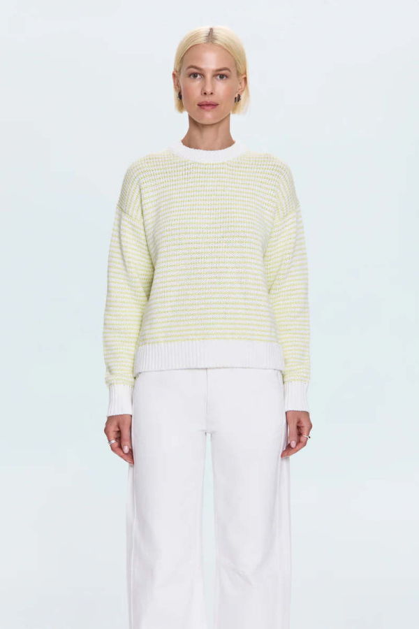 Pistola Aura Relaxed Crew Neck Sweater - Limeade