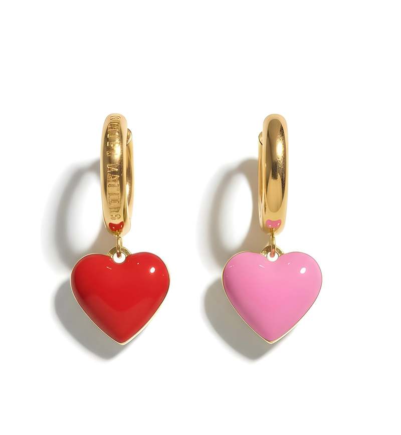 MATTER MATTERS Humble Heart Earring - Red/Pink