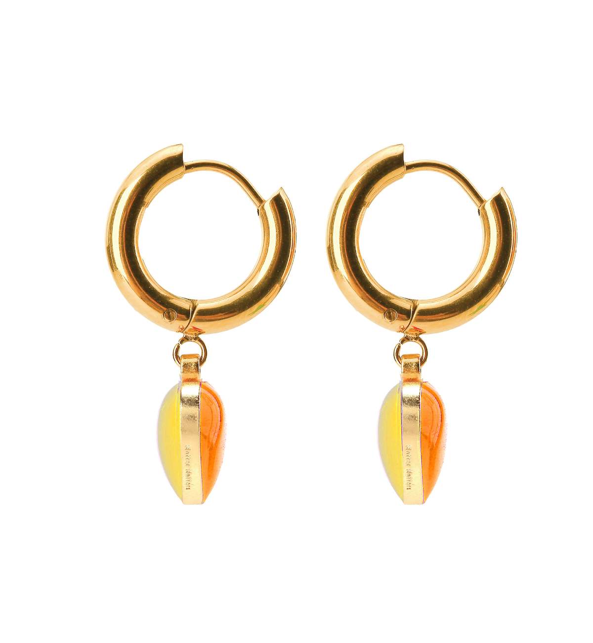 MATTER MATTERS Humble Heart Earring - Yellow/Orange - Image 4 of 4