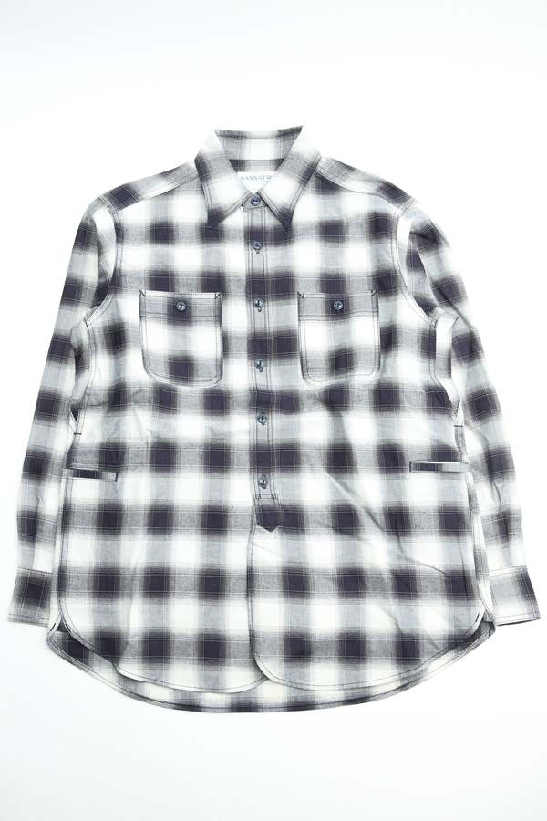 Sassafras Gardening At Night Indigo Ombre Check Shirt
