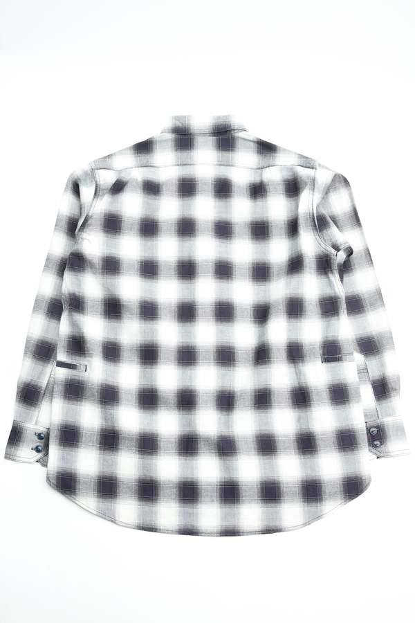 Sassafras Gardening At Night Indigo Ombre Check Shirt