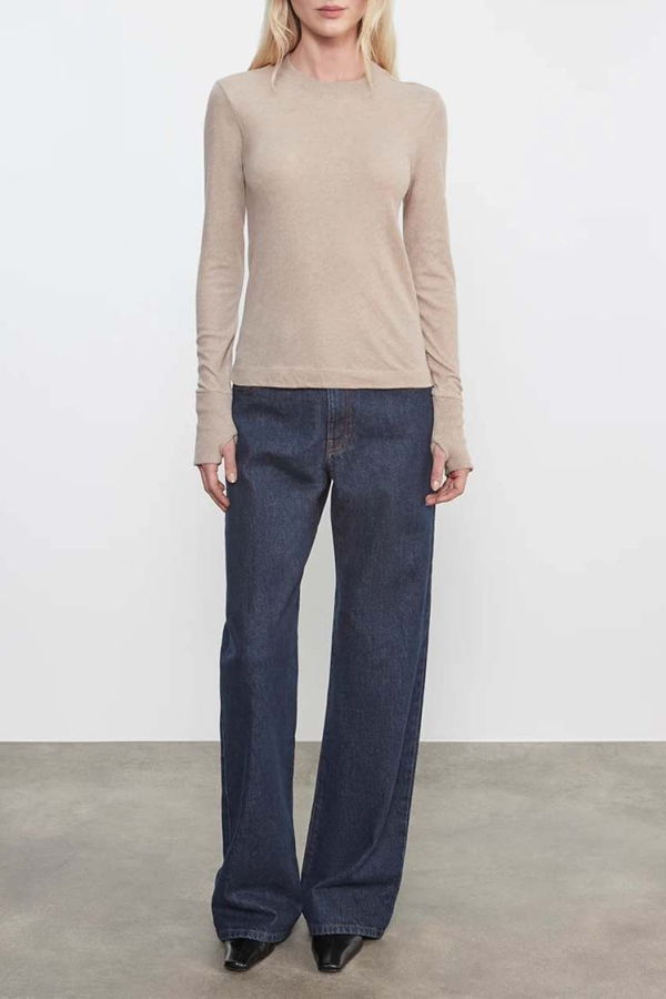 Enza Costa Easy Cuffed Crew Top