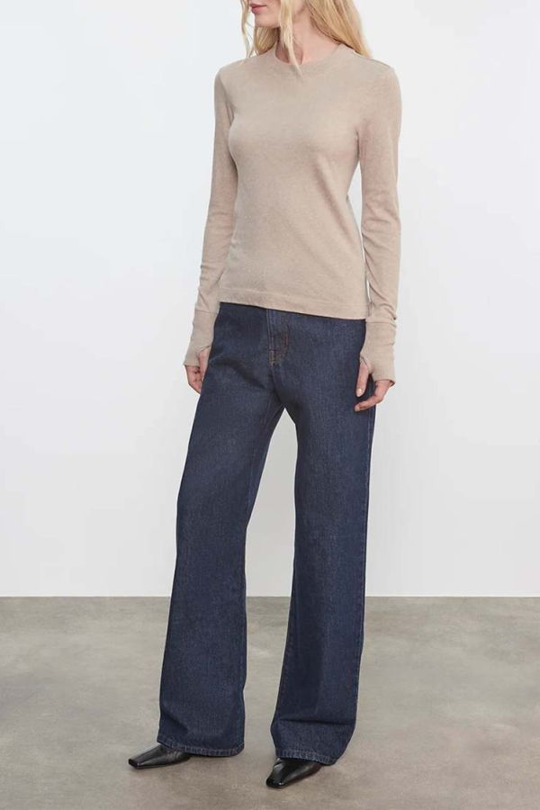 Enza Costa Easy Cuffed Crew Top