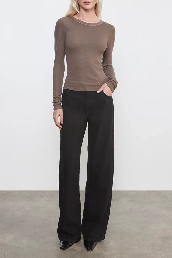 Enza Costa Silk Rib Crew Top