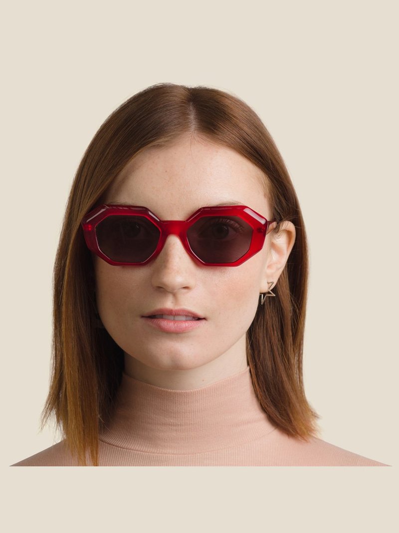 Garrett Leight Jacqueline Sunglasses Garrett Leight Red Jacqueline Sunglasses Garrett Leight main image 4