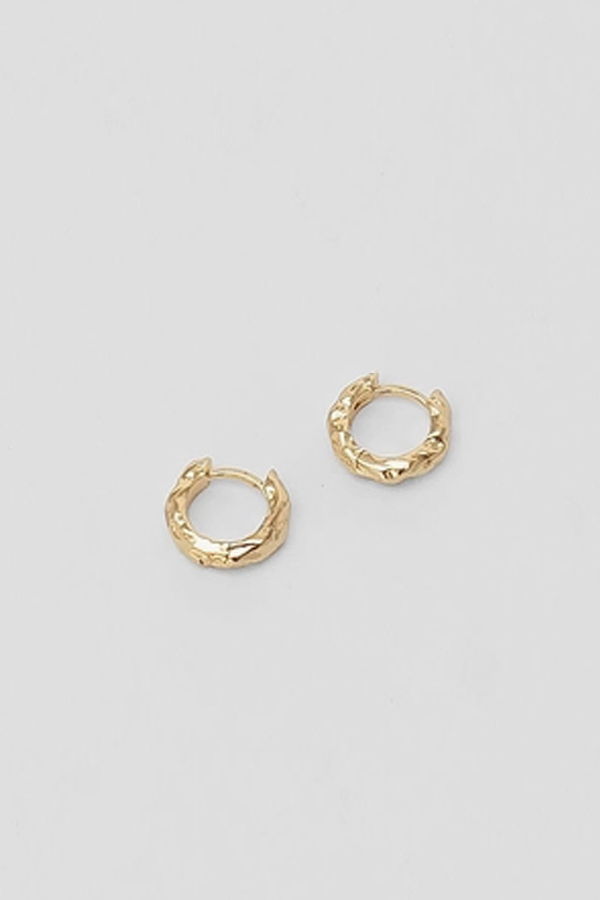 Wolf Circus Organic Huggie Hoops Earrings - Gold