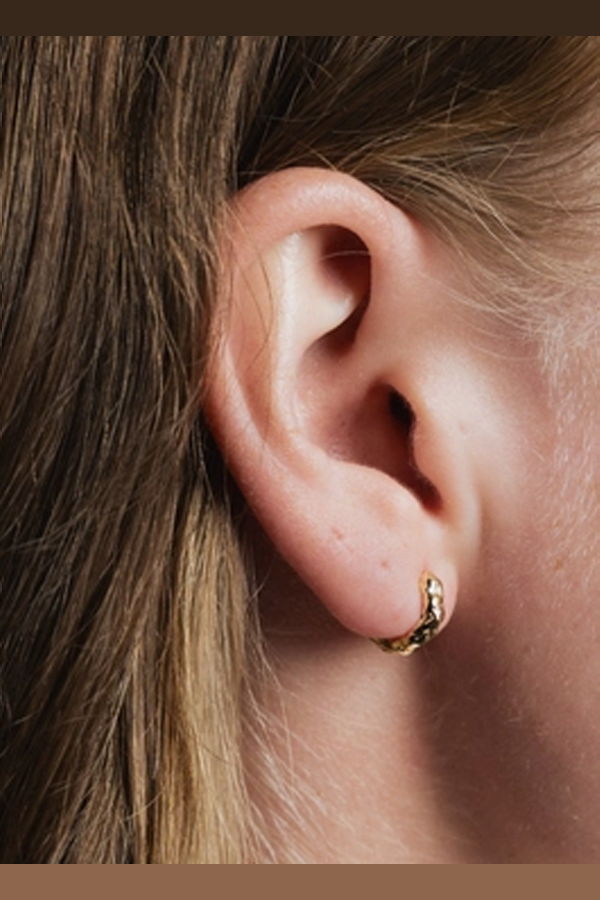 Wolf Circus Organic Huggie Hoops Earrings - Gold