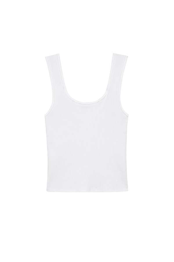 Donni. The Rib Scoop Tank - Powder