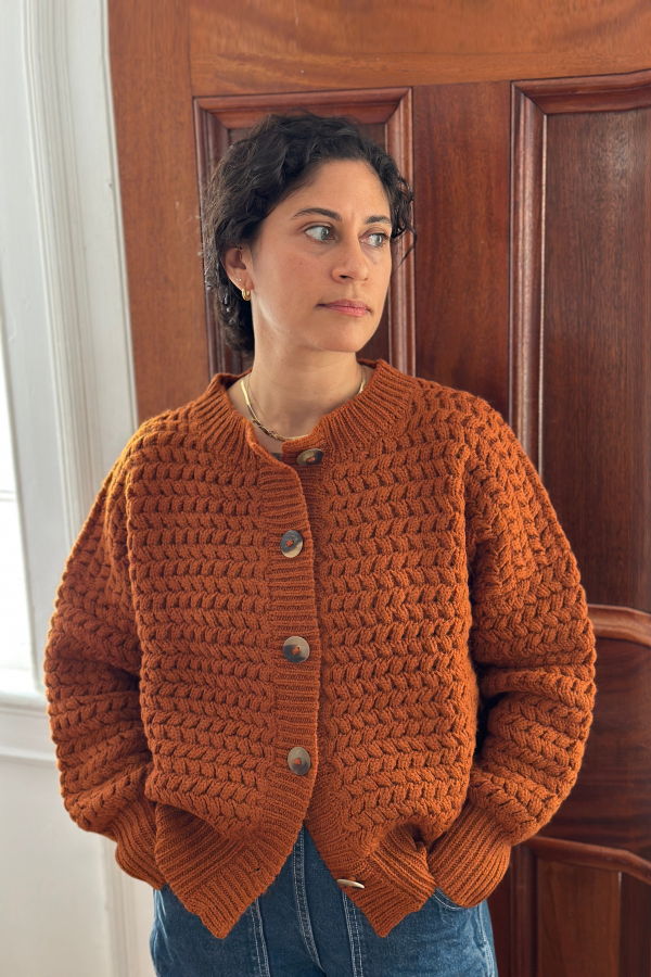 DAĒZA Zigzag Cardigan