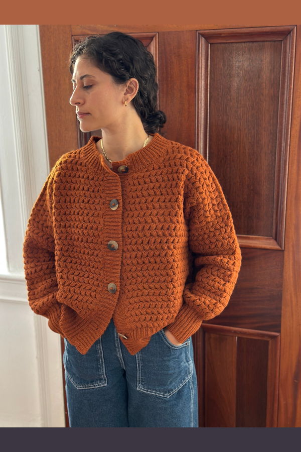 DAĒZA Zigzag Cardigan