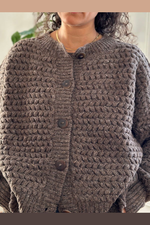 DAĒZA Zigzag Cardigan