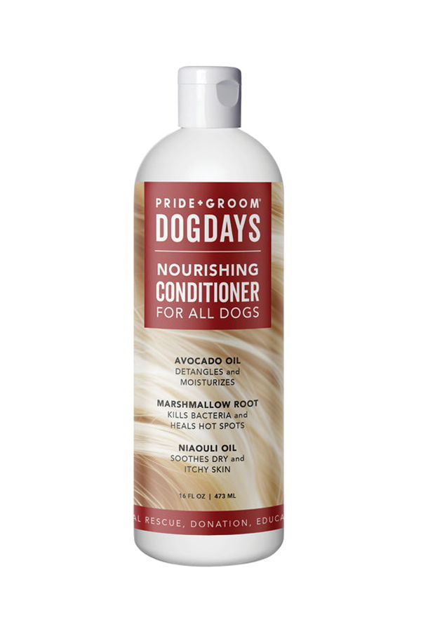 Pride + Groom Dogdays Moisturizing Dog Conditioner, Hypoallergenic, Detangling and Soothing for All Coat Types