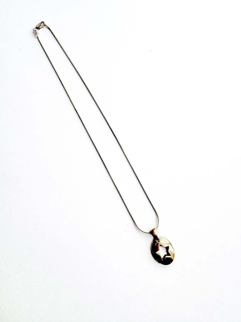 Vintage Tiffany & Co Star Cutout Necklace - Sterling Silver