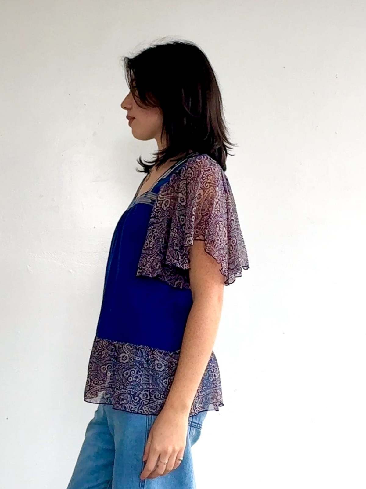 Vintage Anna Sui Butterfly Sleeve Top - Image 2 of 5