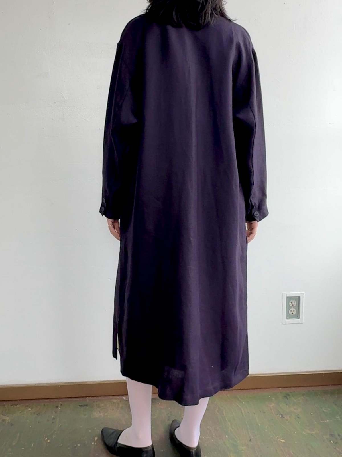 Vintage Kenzo Linen Duster Jacket - Navy - Image 3 of 4