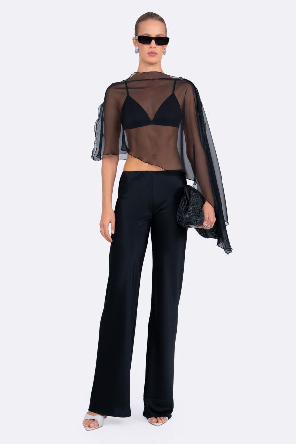 Nonchalant Label Patrice Poncho Top - Black