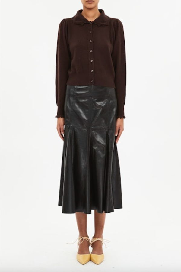 Ulla Johnson Kalila Collared Cardigan - Wenge