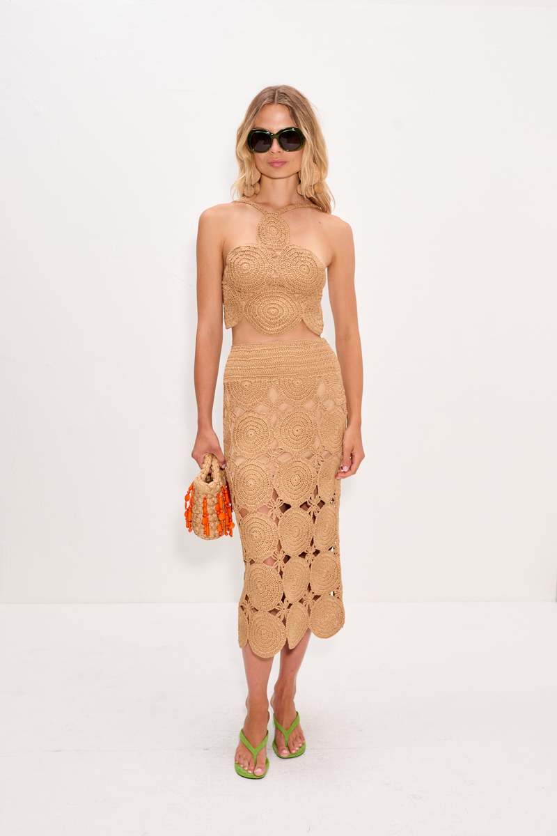 Simon Miller Beep Beep Midi Skirt - Natural