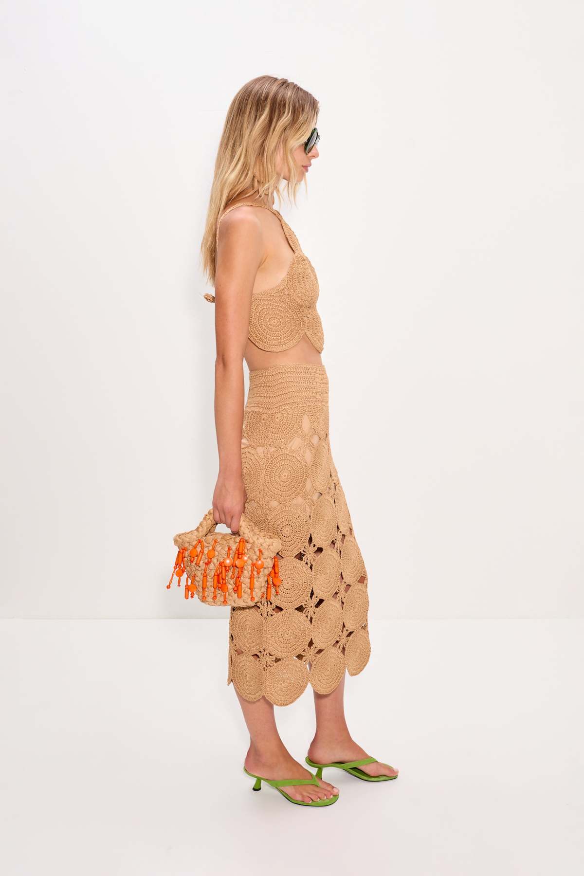 Simon Miller Beep Beep Midi Skirt - Natural - Image 4 of 7