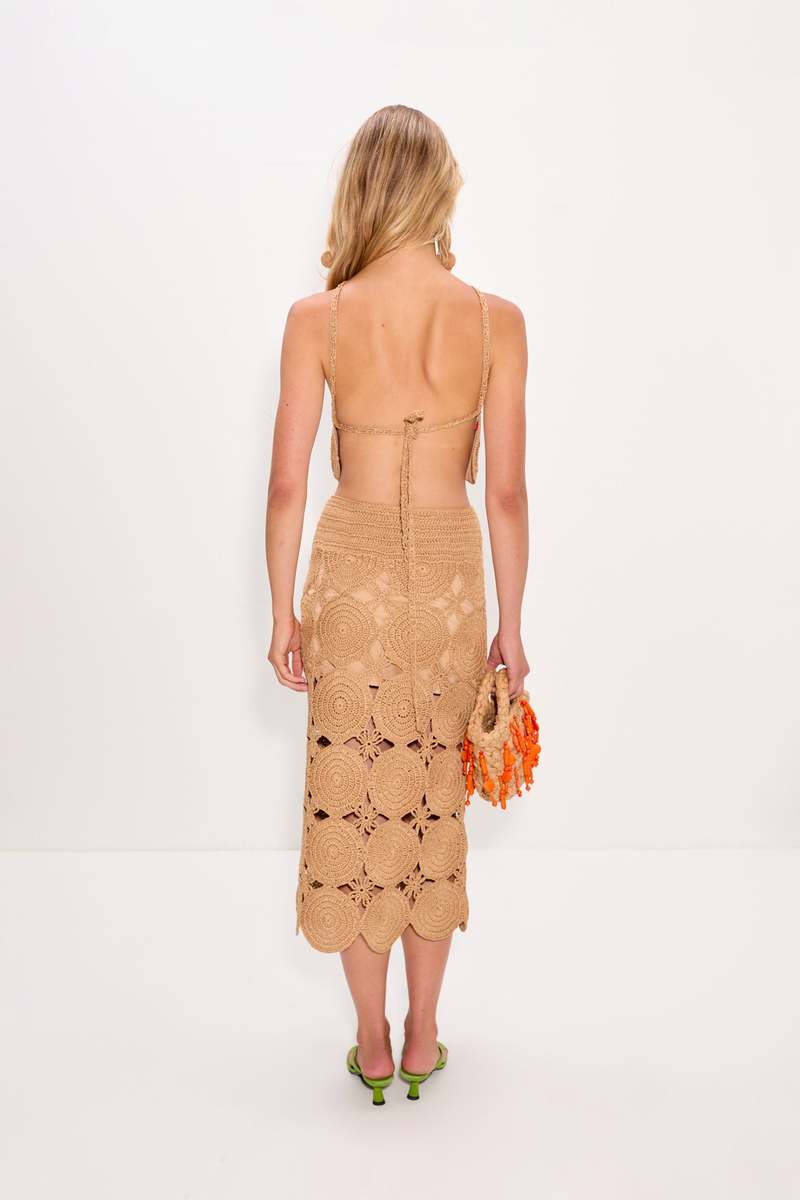 Simon Miller Beep Beep Midi Skirt - Natural