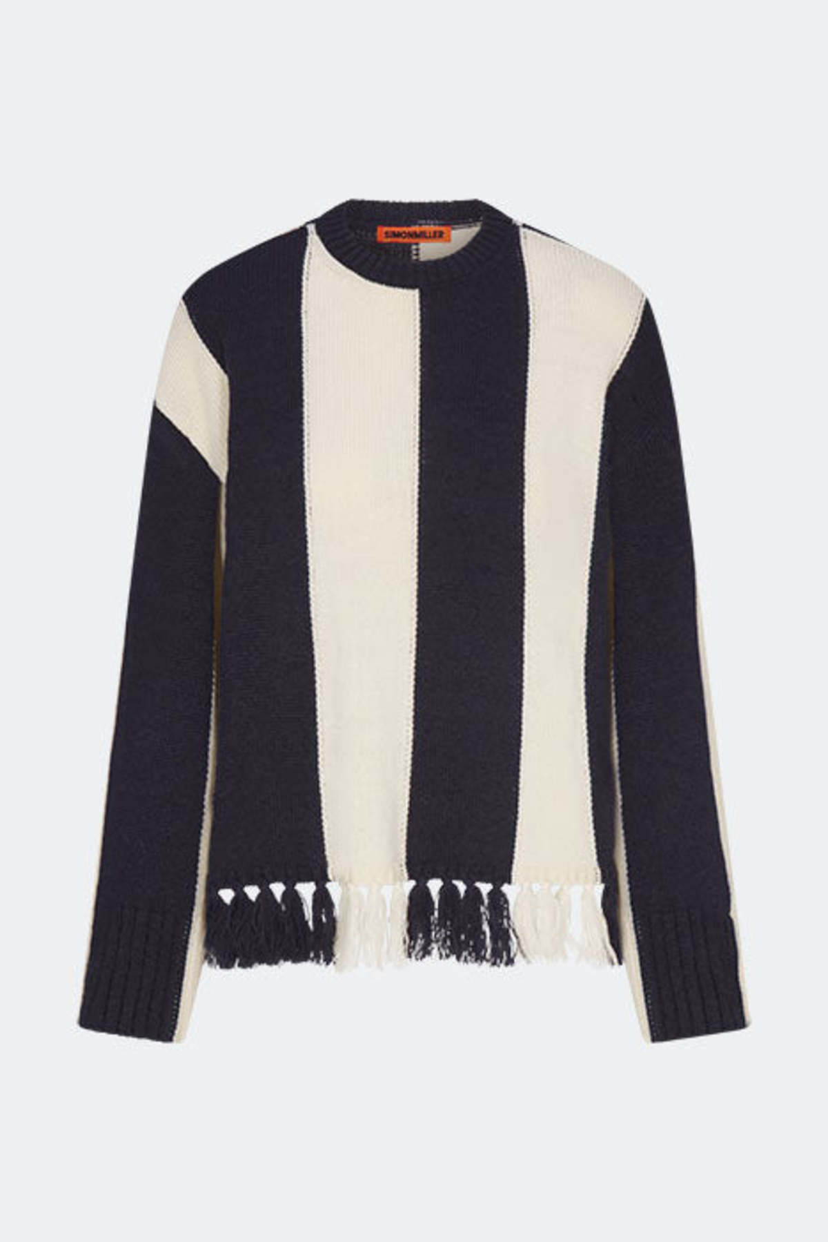 Simon Miller Faye Tassel Sweater - Navy/Cream - Image 1 of 5