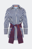 Simon Miller Inna Poplin Top - Navy Stripe Multi - Thumbnail 1