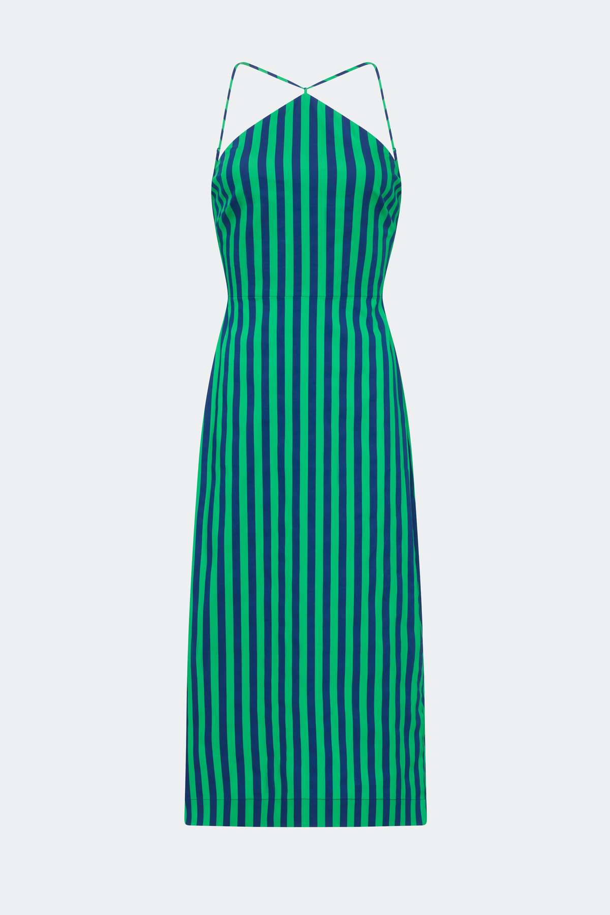 Simon Miller Kit Poplin Dress - Navy/Grass Green - Image 3 of 7