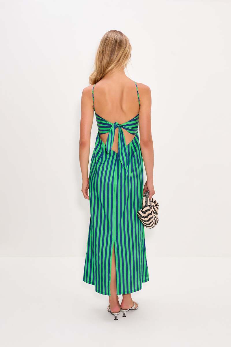 Simon Miller Kit Poplin Dress - Navy/Grass Green