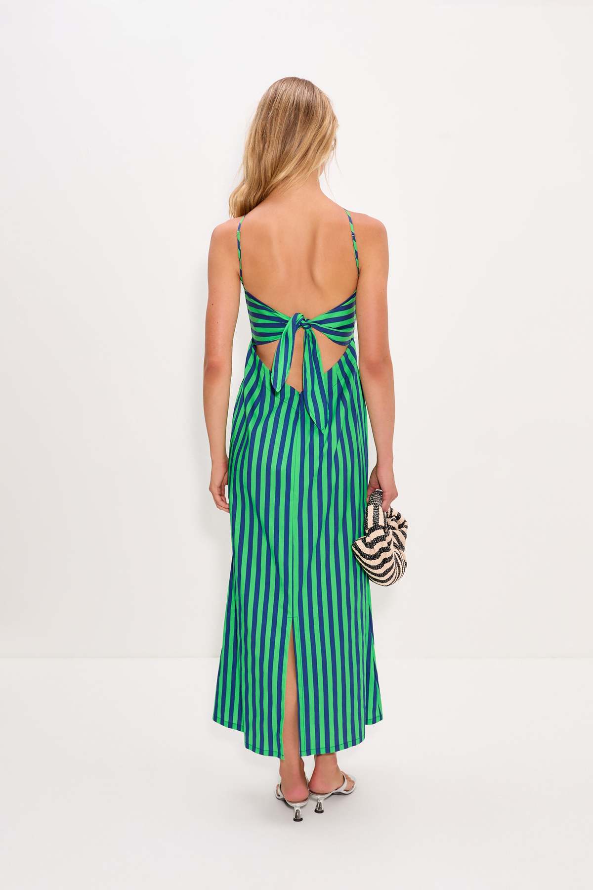 Simon Miller Kit Poplin Dress - Navy/Grass Green - Image 5 of 7