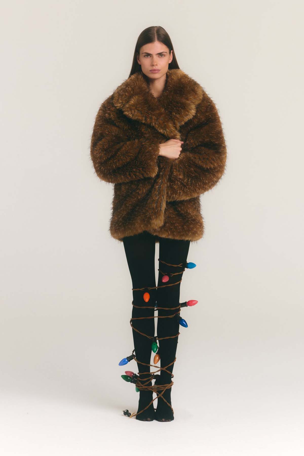 Simon Miller Knox Vegan Fur Coat - Tawny - Image 6 of 6