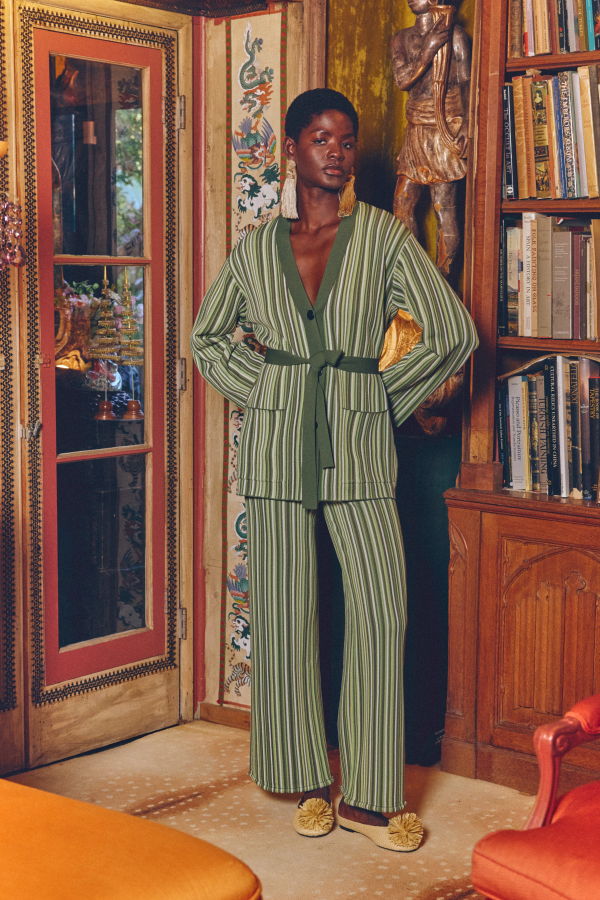 Simon Miller Max Belted Cardigan - Landscape Multi Stripe