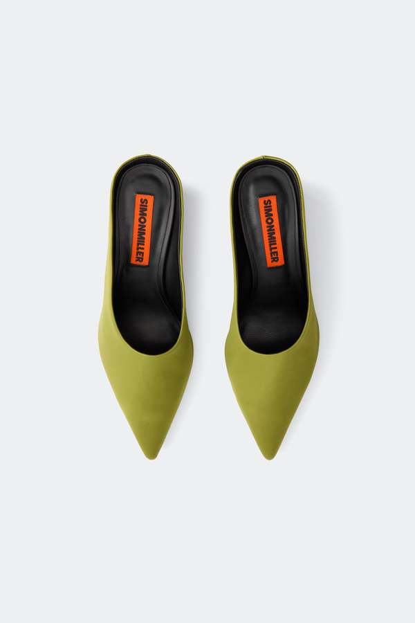 Sandalo donna Simon Miller nuovo con scatola tacco a fetta verde plateau slide F2299013 EU 38
