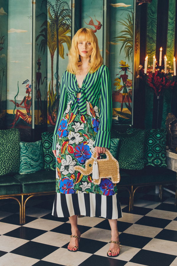 Simon Miller Zelene Maxi Dress - Tropical Floral Print Combo