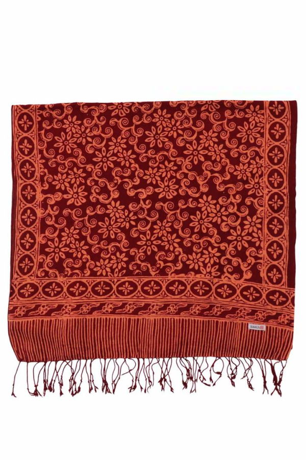 Kasih Coop Loop Scarf - Red Burgundy