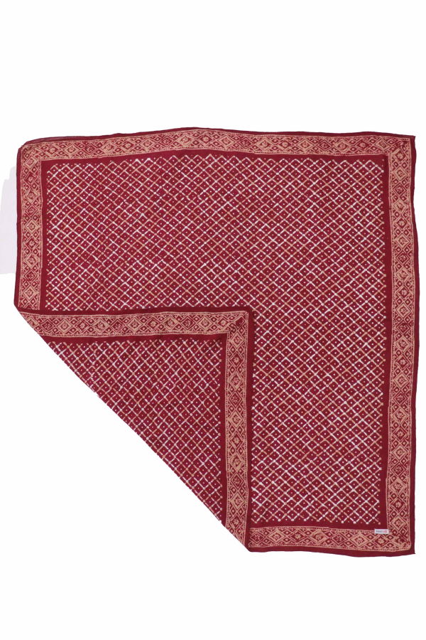 Kasih Coop Crimson Cross Large Hand Dyed Batik Bandana