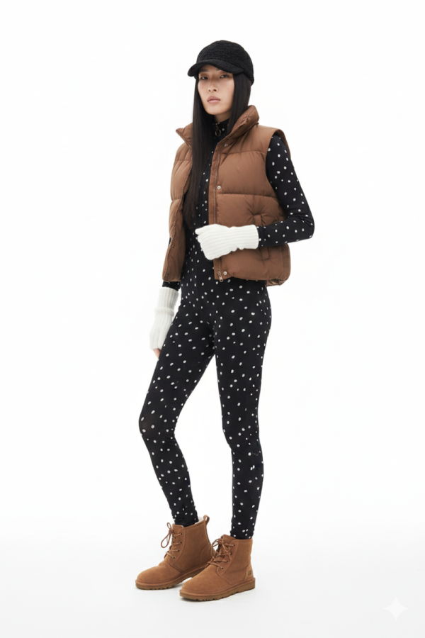 MONOSUIT Dots Long Sleeve High Neck Full Bodysuit - Black