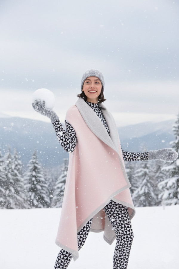 MONOSUIT Rose Grey Reversible Twist Vest - Pink