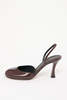 Neous Baten Leather Slingback Pump - Dark Chocolate - Thumbnail 4