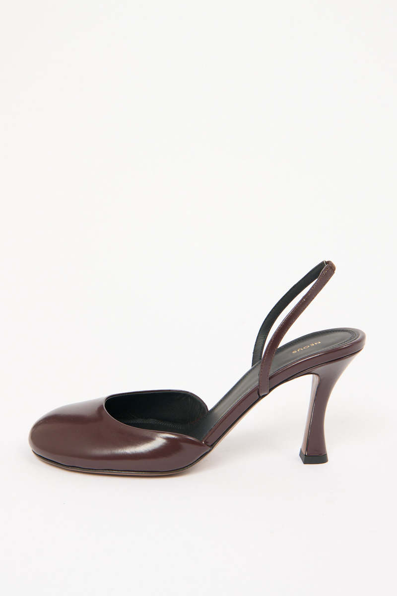 Neous Baten Leather Slingback Pump - Dark Chocolate