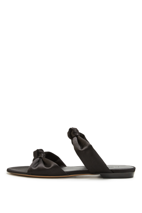 Le Monde Beryl Flat Knot Satin Sandal