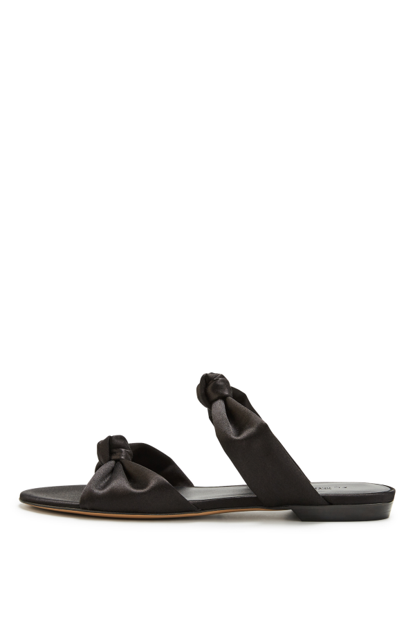 Le Monde Beryl Flat Knot Satin Sandal