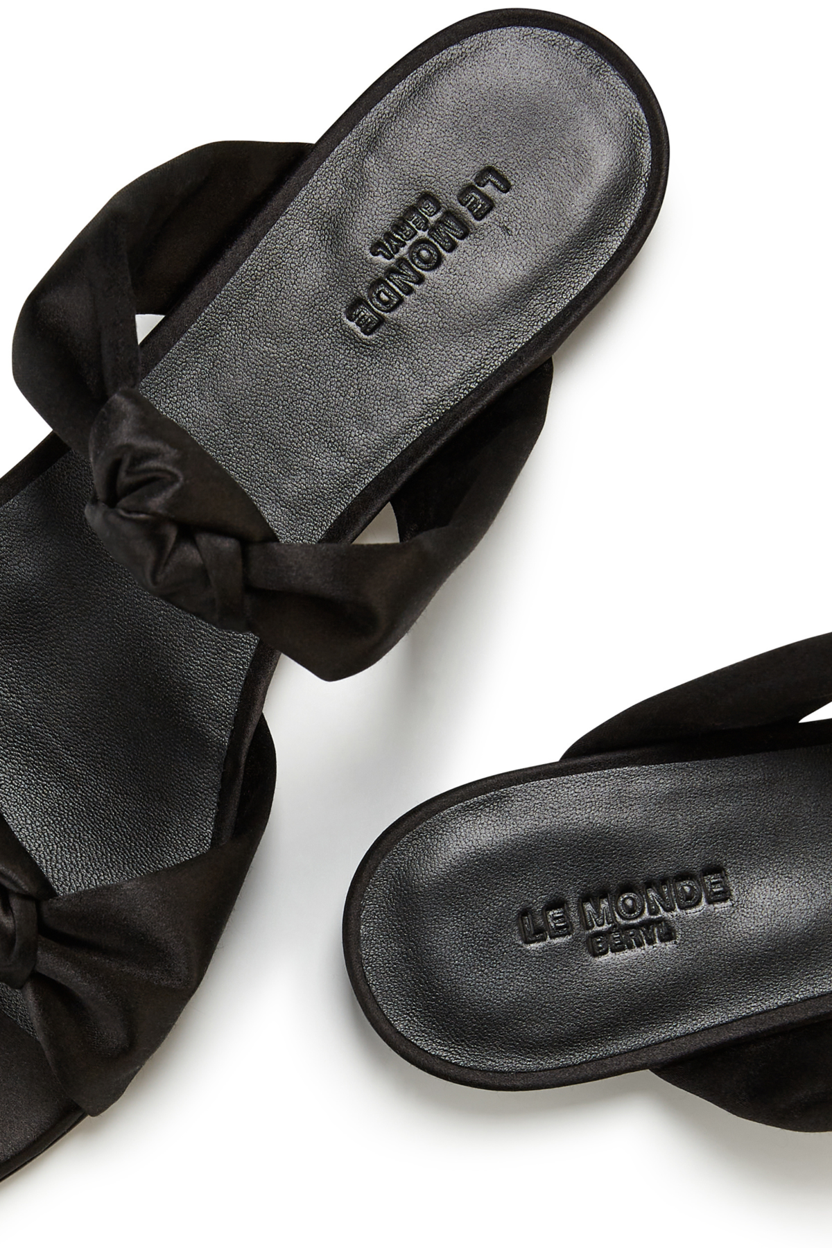 Le Monde Beryl Flat Knot Satin Sandal - Image 3 of 3