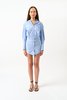 The Attico Cotton Shirt Dress - Dusty Blue - Thumbnail 1