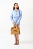 The Attico Cotton Shirt Dress - Dusty Blue - Thumbnail 5