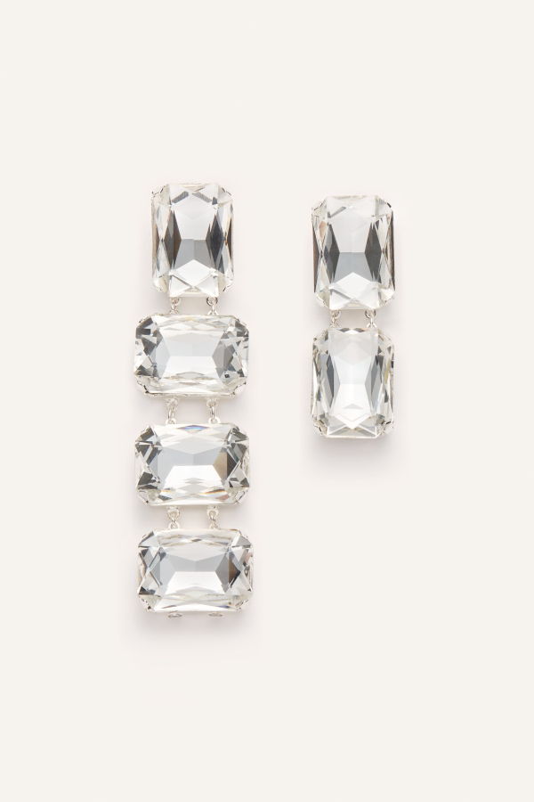 Magda Butrym Crystal-Embellished Drop Earrings - Silver
