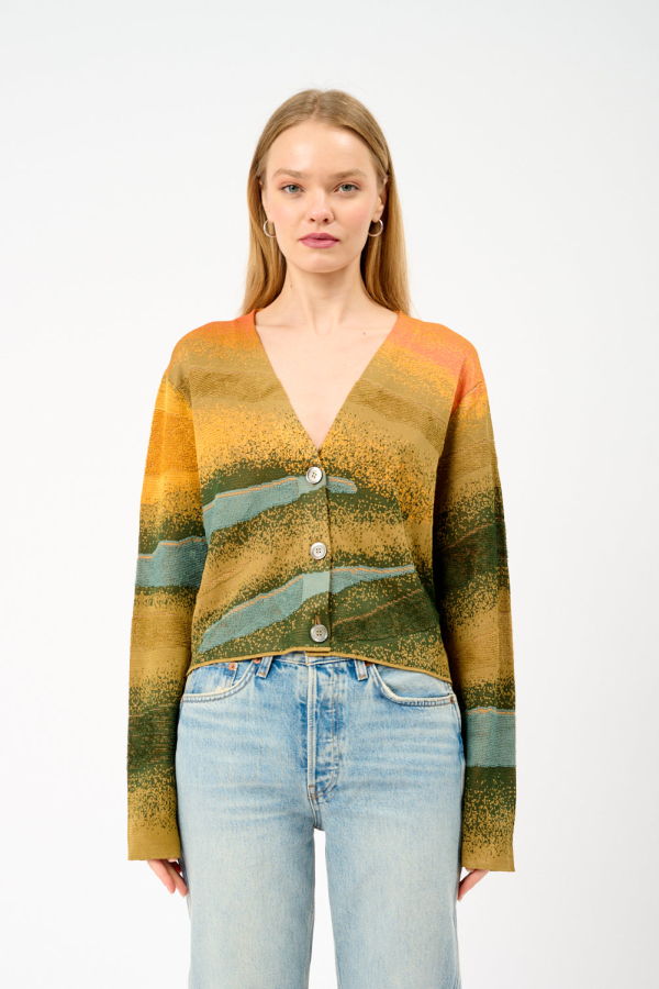 The Elder Statesman Fine Gauge Cardigan