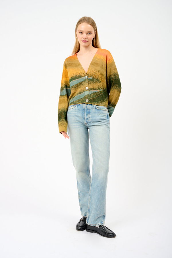 The Elder Statesman Fine Gauge Cardigan