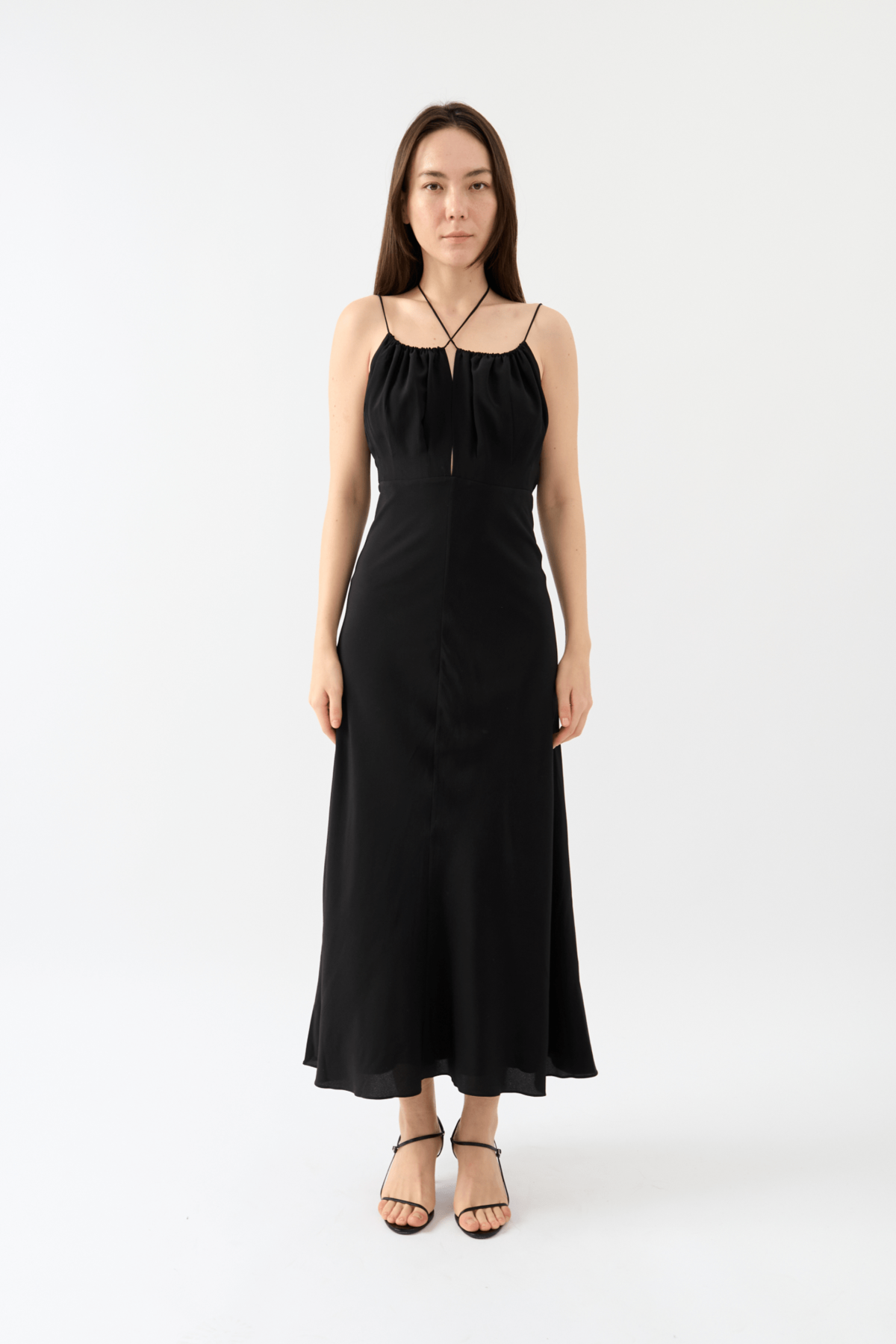Totême Gathered Halterneck Dress - Image 1 of 4