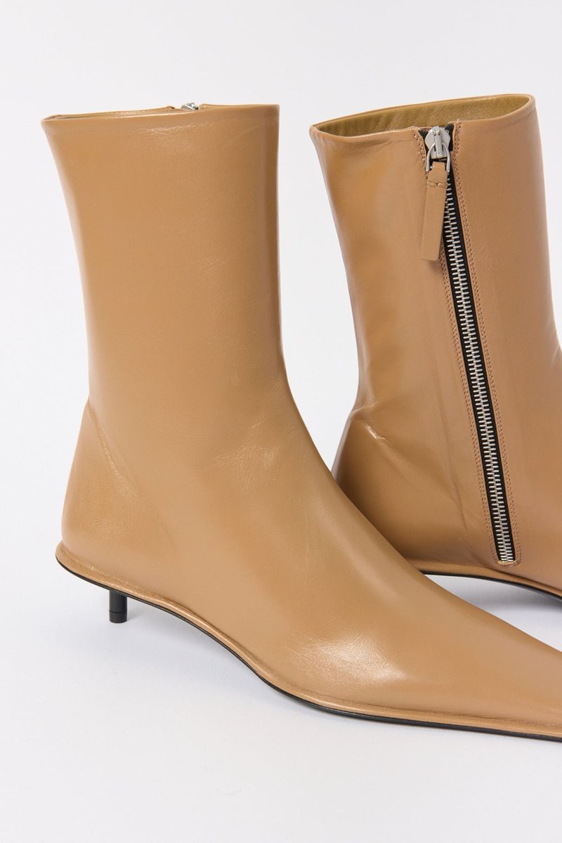 Jil Sander Leather Ankle Boots