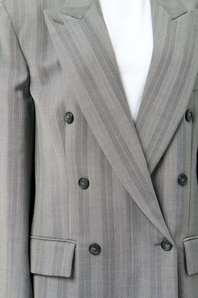 Sportmax Merlot Wool Blend Herringbone Blazer